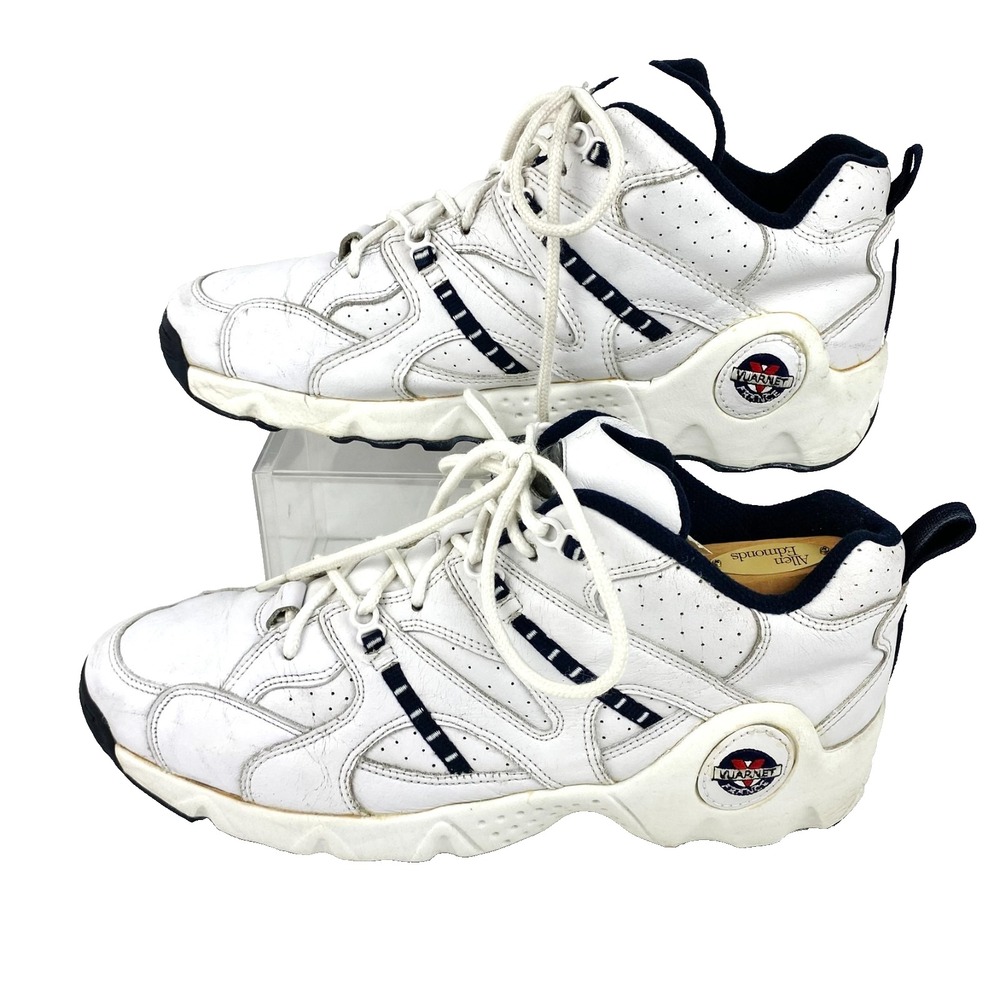 Vintage Vuarnet Leather Tennis Shoes Mens 12 Sneakers White Hi Top Trainers RARE